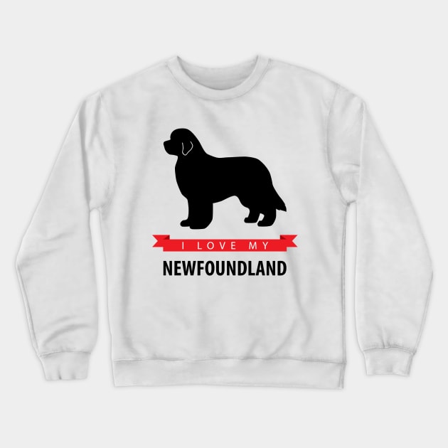 I Love My Newfoundland Crewneck Sweatshirt by millersye